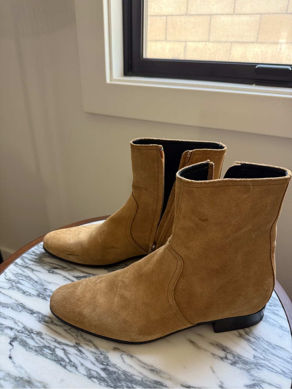 Pierre Hardy Suede Ankle Boots in Tan